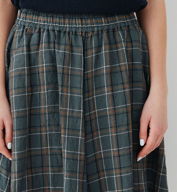 GALERIE VIE「ランダムリネン フレアハーフパンツ」|キュロット|