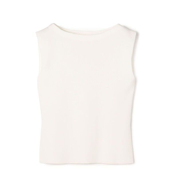 DES PRES「ハイツイストドライコットン ノースリーブプルオーバー」|ニット・セーター|11 ホワイト