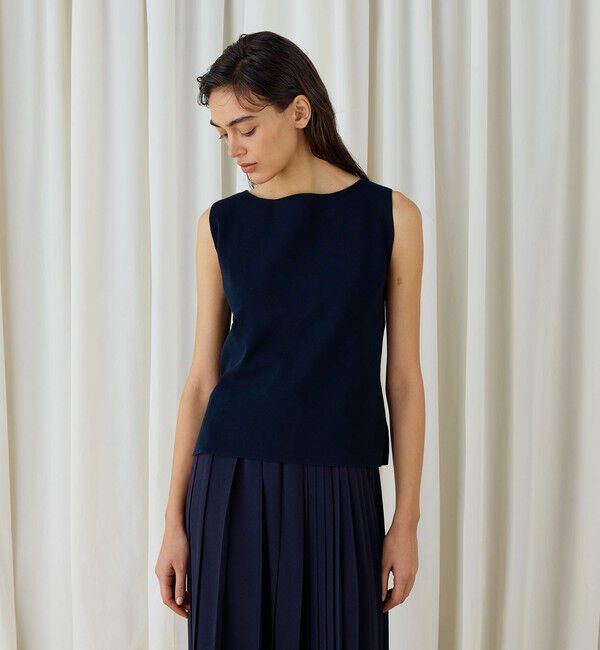 DES PRES「ハイツイストドライコットン ノースリーブプルオーバー」|ニット・セーター|