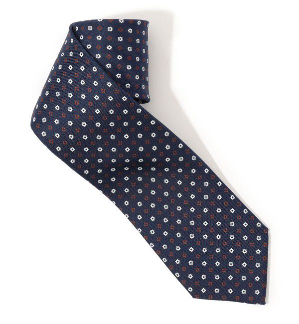 TOMORROWLAND GOODS「STEFANO BIGI シルクプリント 小紋柄ネクタイ」|ネクタイ・蝶ネクタイ|68 ネイビー系