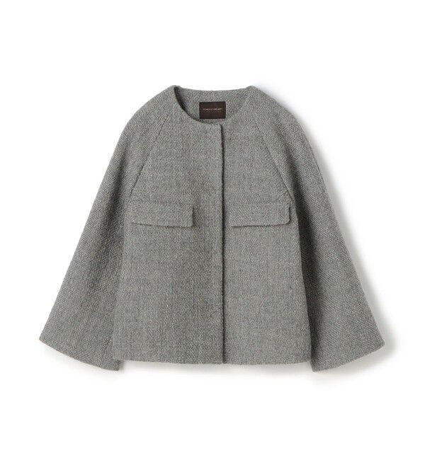 TOMORROWLAND collection「ロービングオックス  Aラインジャケット」|ノーカラージャケット|15 グレー