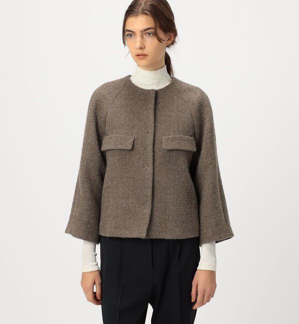 TOMORROWLAND collection「ロービングオックス  Aラインジャケット」|ノーカラージャケット|