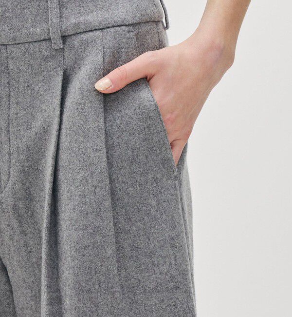 JAMES PERSE「ウールカシミヤブレンド プリーツトラウザーパンツ WWWF1096」|スラックス|