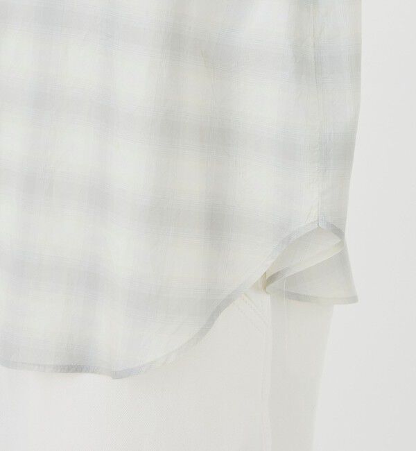 GALERIE VIE「サンライズオンブレチェック スタンドカラーシャツ」|シャツ・ブラウス|