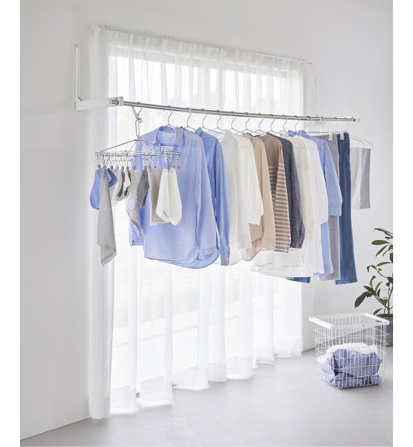 journal standard Furniture「《WEB限定》【tower/タワー】ウォール折り畳み物干し竿ホルダー2個組」|トイレタリー・ランドリーグッズ|