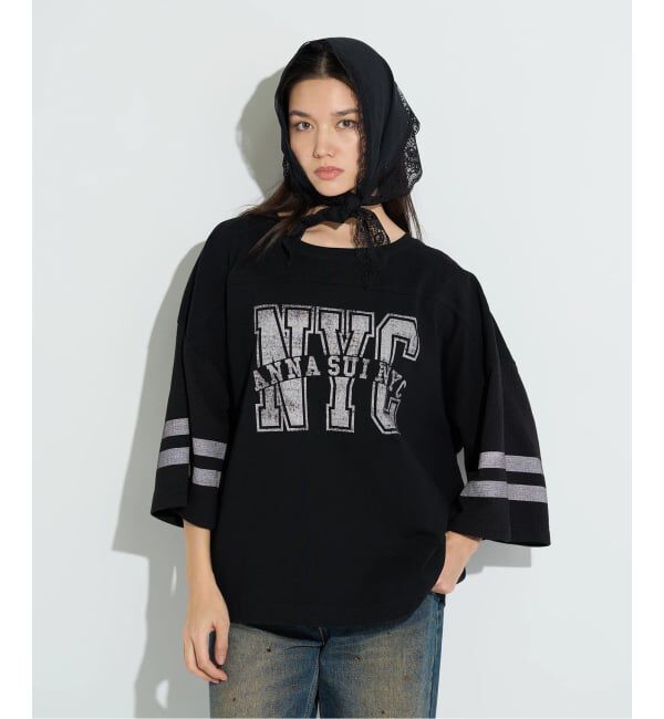 JOINT WORKS「ANNA SUI NYC / アナスイエヌワイシー ワッフルロングスリーブTシャツ」|Tシャツ・カットソー|ブラック