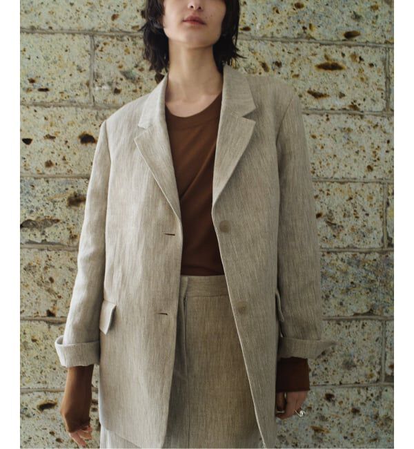 Plage「R&rsquo;IAM PLAIN ジャケット」|テーラードジャケット|ベージュ