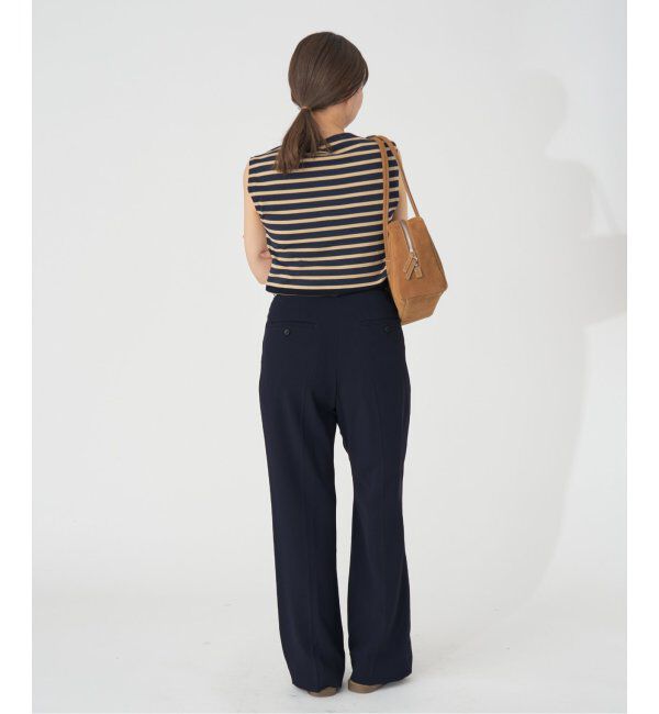 IENA「《追加2》TA/PL ジョーゼットタックワイドパンツ」|スラックス|