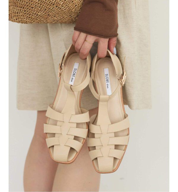 SLOBE IENA「《WEB限定/追加》SLOBE レザーグルカサンダル」|サンダル|