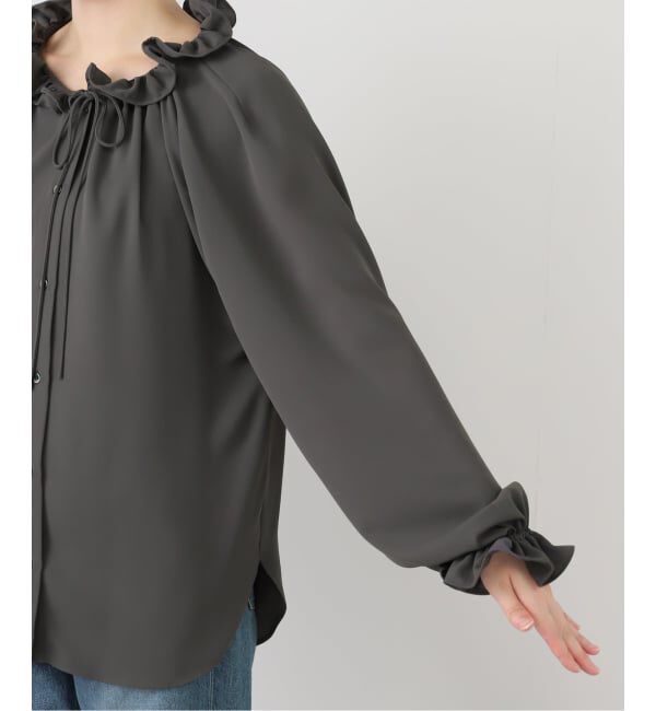 IENA「襟フリルブラウス」|シャツ・ブラウス|