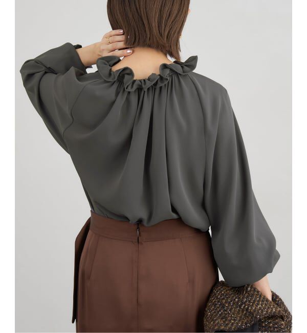 IENA「襟フリルブラウス」|シャツ・ブラウス|