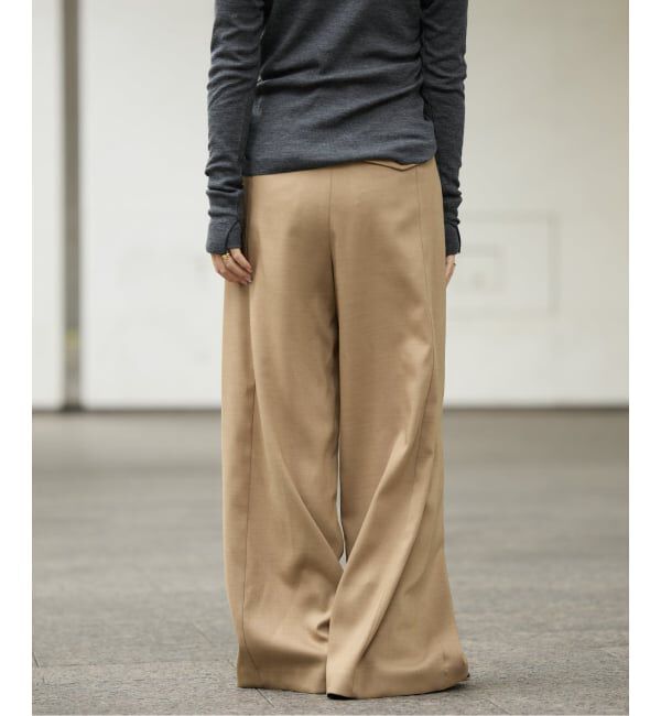 IENA LA BOUCLE「IENA LA BOUCLE サイロウーステッドツイルタックパンツ」|スラックス|