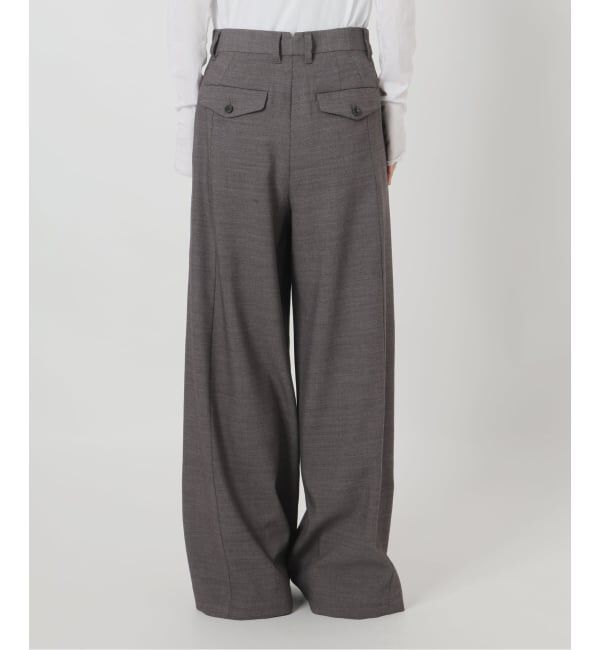 IENA LA BOUCLE「IENA LA BOUCLE サイロウーステッドツイルタックパンツ」|スラックス|