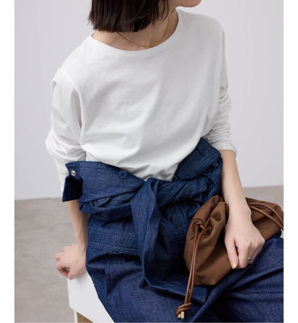 SLOBE IENA「《WEB限定》天竺ベーシックロンTEE」|Tシャツ・カットソー|ホワイト