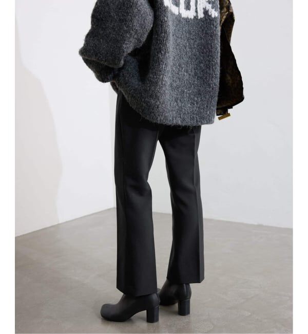 SLOBE IENA「《吸湿発熱/追加》CIRCULATE WARM スティックパンツ」|スラックス|ブラック