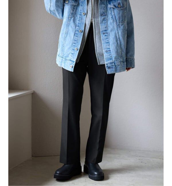 SLOBE IENA「《吸湿発熱/追加》CIRCULATE WARM スティックパンツ」|スラックス|