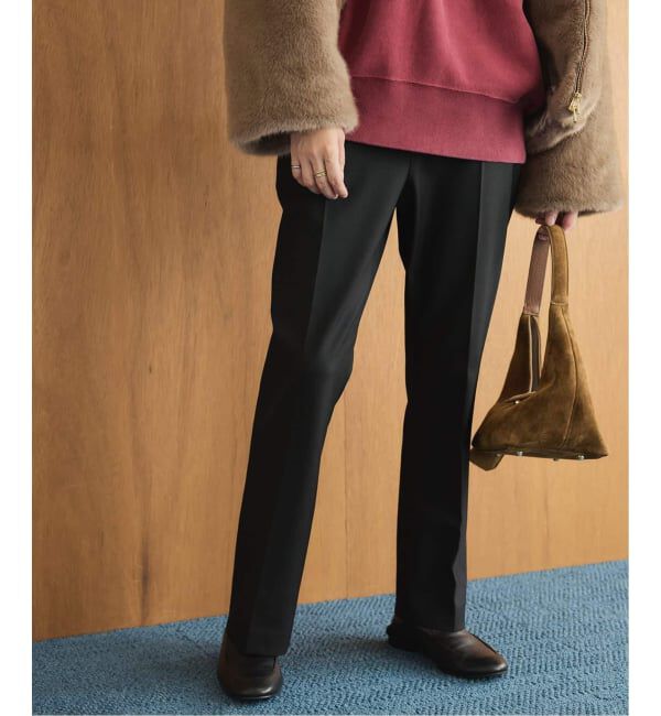 SLOBE IENA「《吸湿発熱/追加》CIRCULATE WARM スティックパンツ」|スラックス|