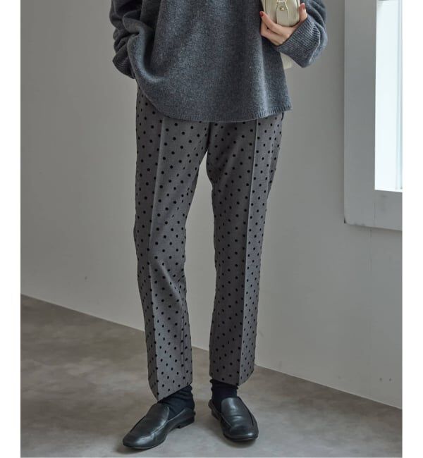 SLOBE IENA「《吸湿発熱/追加》CIRCULATE WARM スティックパンツ」|スラックス|