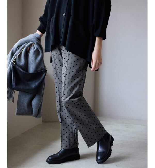 SLOBE IENA「《吸湿発熱/追加》CIRCULATE WARM スティックパンツ」|スラックス|