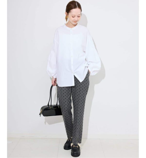 SLOBE IENA「《吸湿発熱/追加》CIRCULATE WARM スティックパンツ」|スラックス|