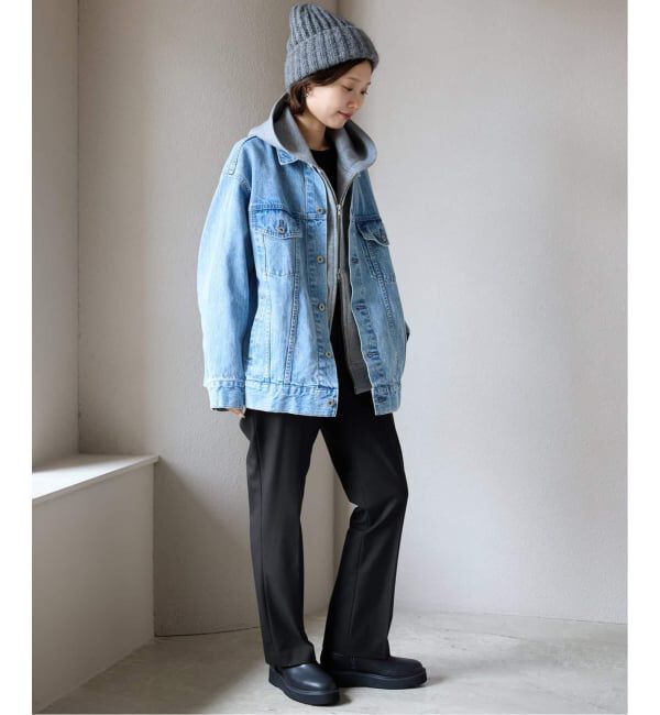 SLOBE IENA「《吸湿発熱/追加》CIRCULATE WARM スティックパンツ」|スラックス|