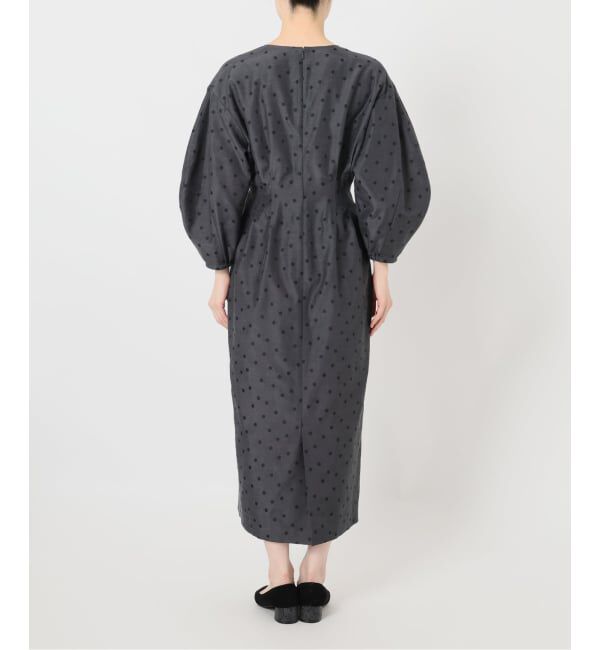 VERMEIL par iena「DOTジャガード ウエストシェイプワンピース」|ワンピース|