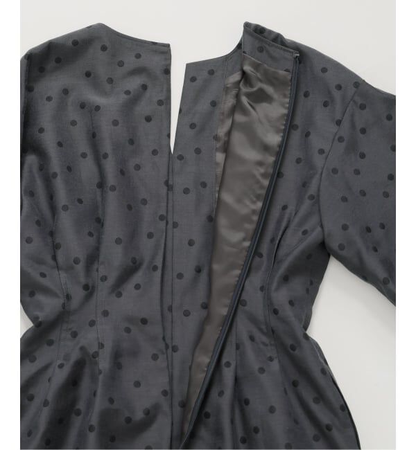 VERMEIL par iena「DOTジャガード ウエストシェイプワンピース」|ワンピース|