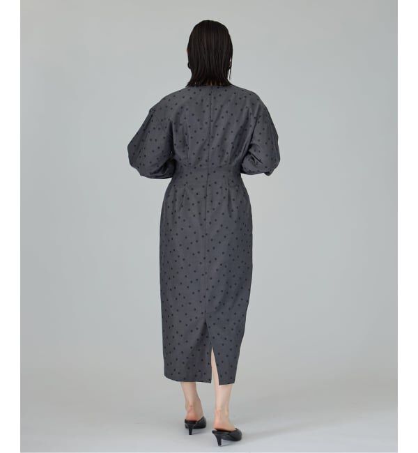 VERMEIL par iena「DOTジャガード ウエストシェイプワンピース」|ワンピース|
