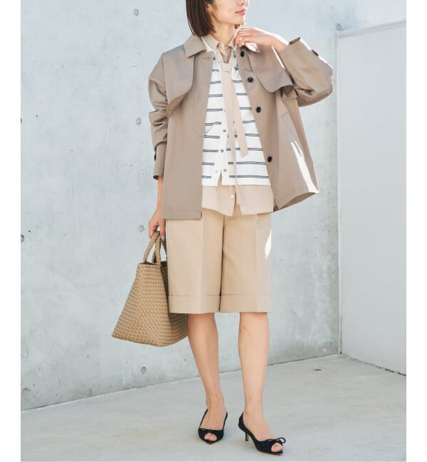 IENA「シングルトレンチショートコート」|トレンチコート|