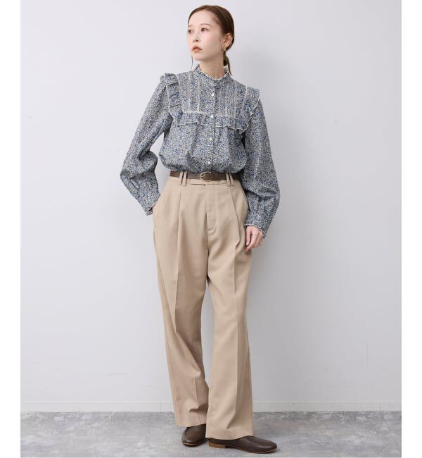 SLOBE IENA「Petit Flower フリルブラウス」|シャツ・ブラウス|