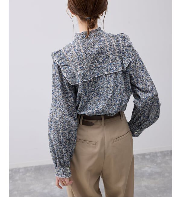 SLOBE IENA「Petit Flower フリルブラウス」|シャツ・ブラウス|