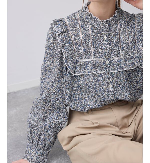 SLOBE IENA「Petit Flower フリルブラウス」|シャツ・ブラウス|