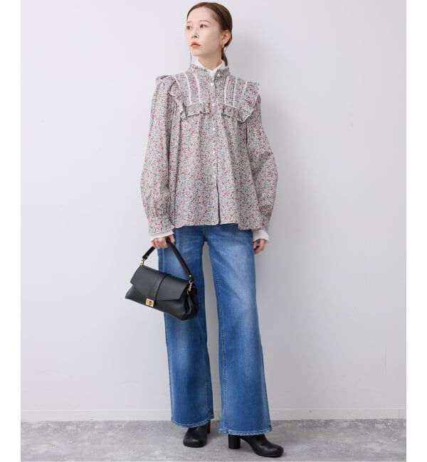 SLOBE IENA「Petit Flower フリルブラウス」|シャツ・ブラウス|