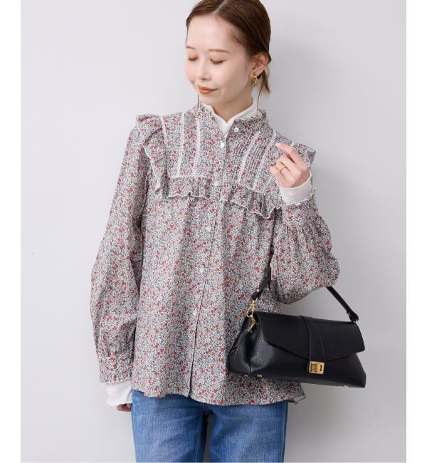 SLOBE IENA「Petit Flower フリルブラウス」|シャツ・ブラウス|