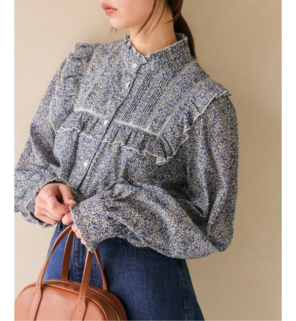 SLOBE IENA「Petit Flower フリルブラウス」|シャツ・ブラウス|