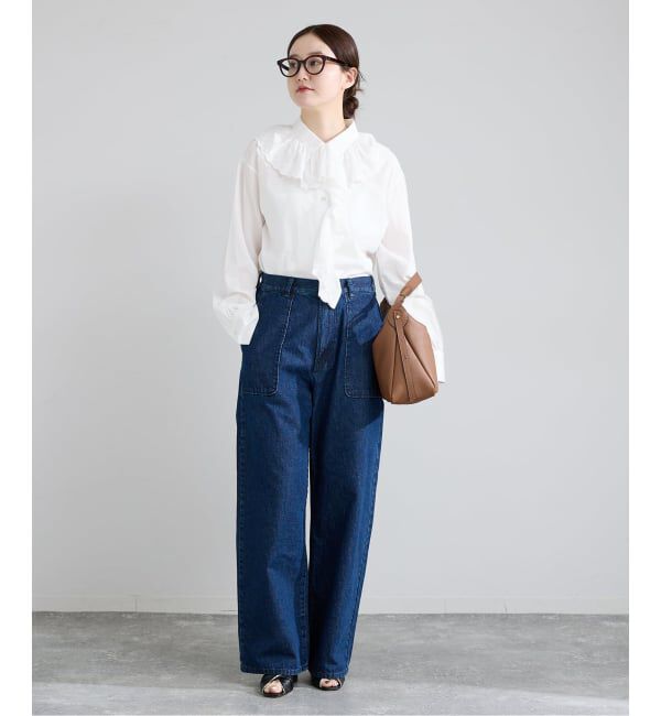 IENA「ドビーカットワークフリルブラウス」|シャツ・ブラウス|