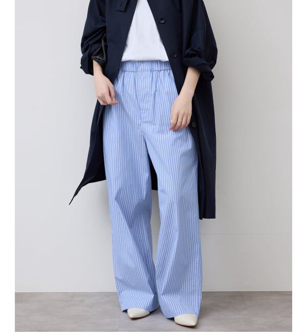 SLOBE IENA「ストライプパジャマパンツ」|スラックス|