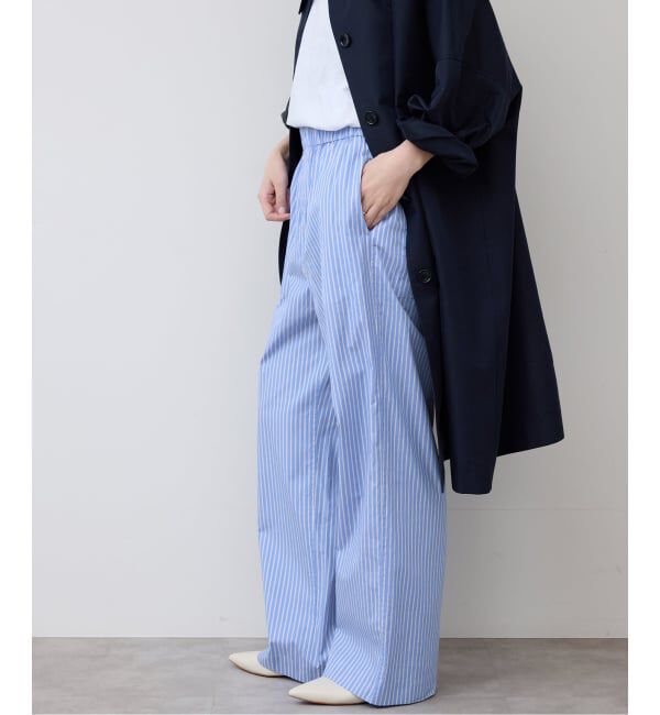 SLOBE IENA「ストライプパジャマパンツ」|スラックス|