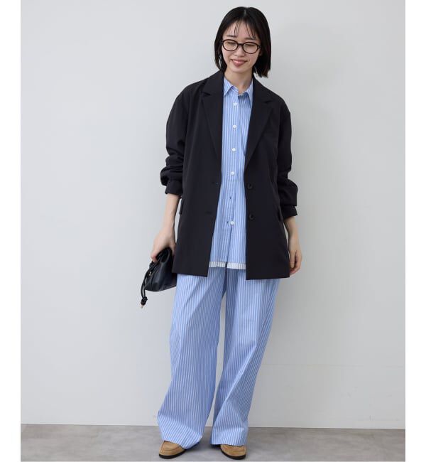 SLOBE IENA「ストライプパジャマパンツ」|スラックス|