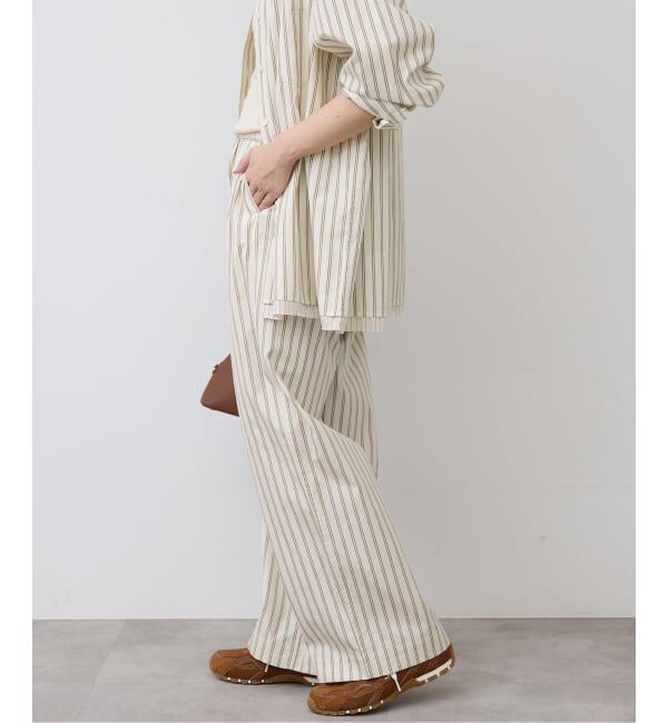 SLOBE IENA「ストライプパジャマパンツ」|スラックス|