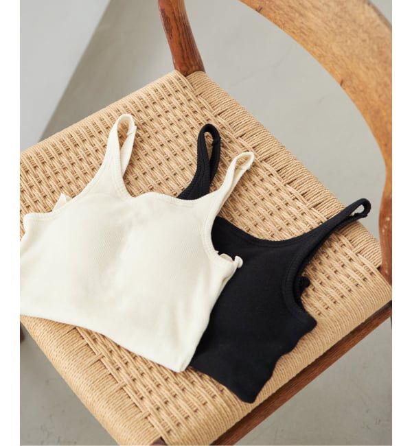 SLOBE IENA「PALM/パーム SLOBE別注 2SETキャミソール」|インナー|ブラック