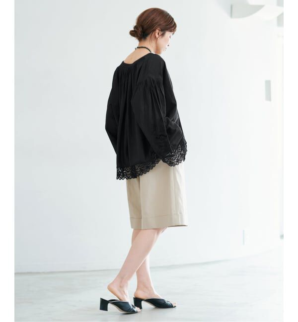 IENA「カットワークレースブラウス」|シャツ・ブラウス|