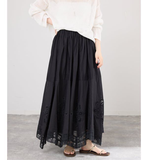 IENA「《追加5予約》コットンレーススカート」|スカート|
