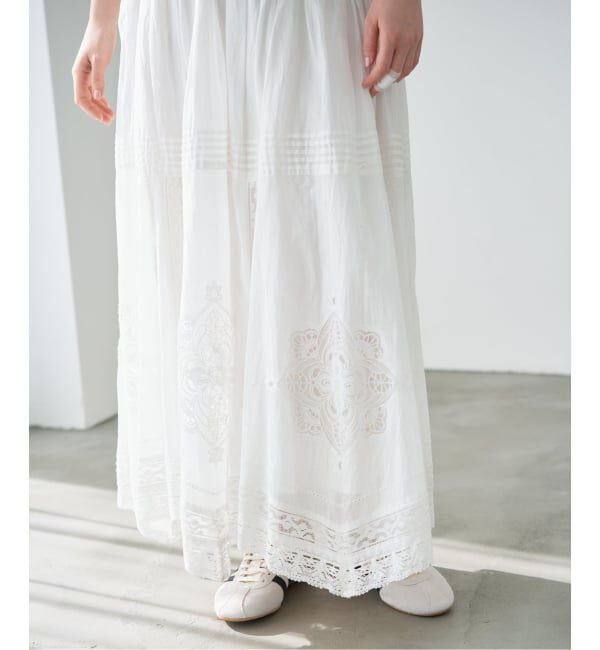 IENA「《追加5予約》コットンレーススカート」|スカート|