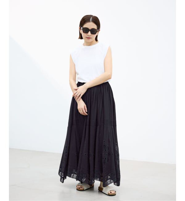 IENA「《追加5予約》コットンレーススカート」|スカート|