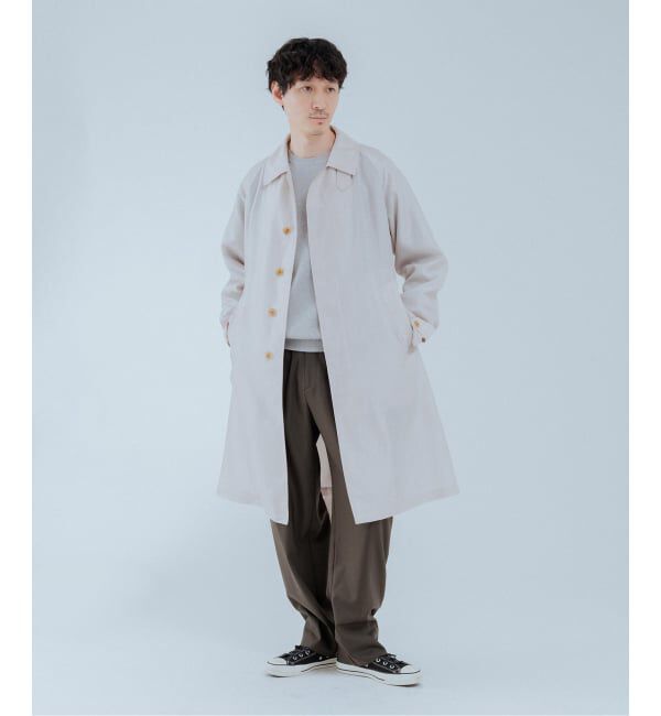 EDIFICE「ライトウェイト タフタ コート」|ステンカラーコート|