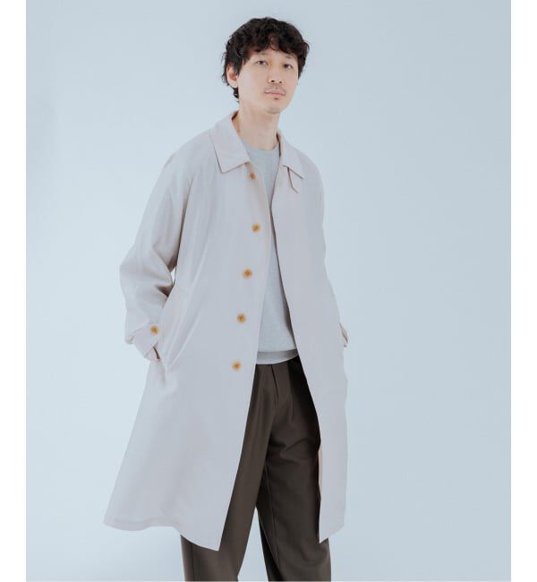 EDIFICE「ライトウェイト タフタ コート」|ステンカラーコート|