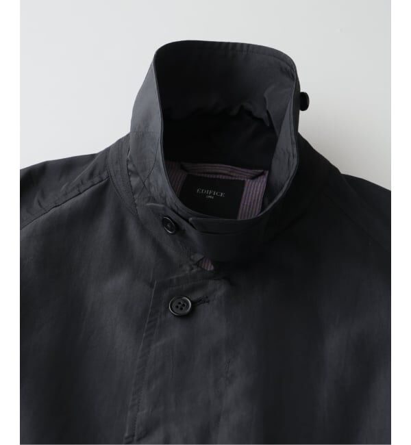 EDIFICE「ライトウェイト タフタ コート」|ステンカラーコート|