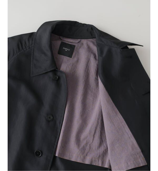 EDIFICE「ライトウェイト タフタ コート」|ステンカラーコート|
