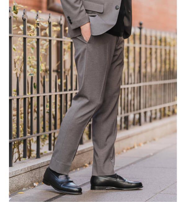 EDIFICE「"抗菌防臭＆シワ防止機能" ワルツ ツイル テーパードパンツ」|スラックス|